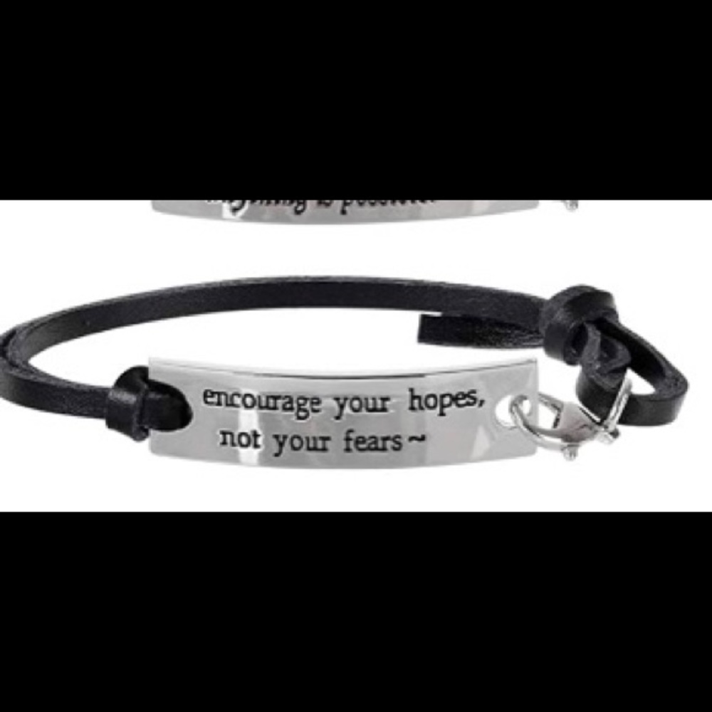 Inspirational Leather Bracelet
